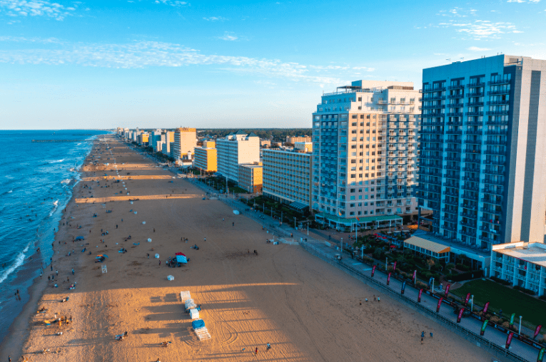 An image of the Virginia Beach oceanfront