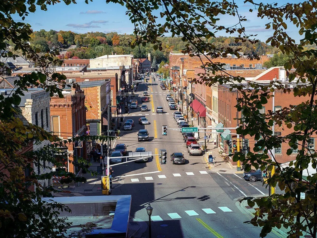 A skyline view of Stillwater, Minnesota