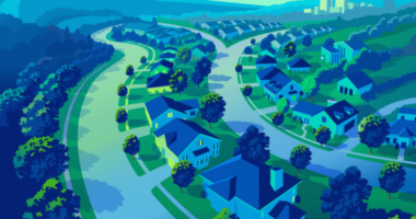 Graphic of a residential neighborhood