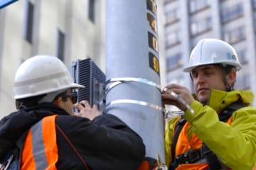AT&T workers working