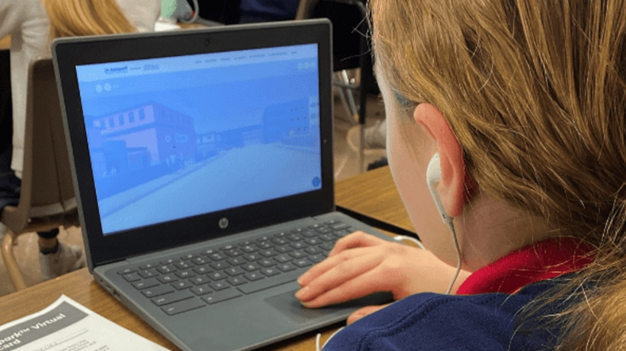 A person at a computer