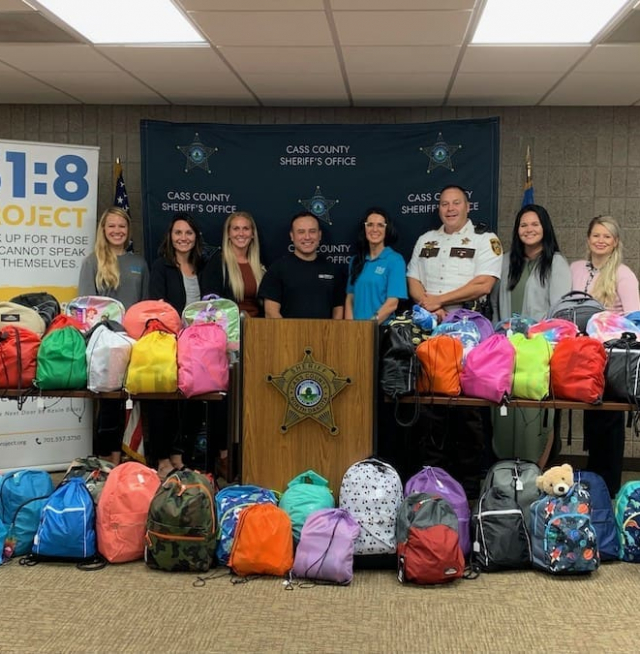 Group of people with backpacks