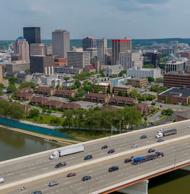 An image of the Dayton skyline