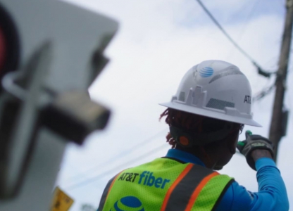 AT&T utility worker on-site