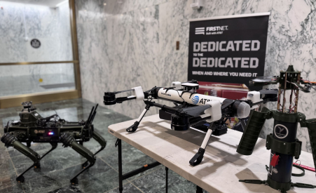 ROG the Dog and a drone.