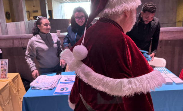 A person in a Santa suit