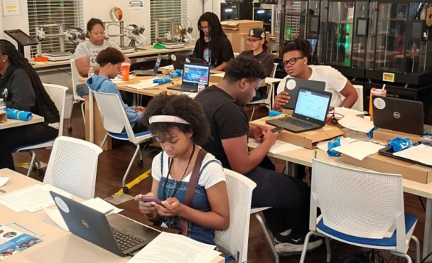 Students at classroom training