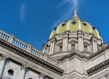 An image of the PA State Capitol