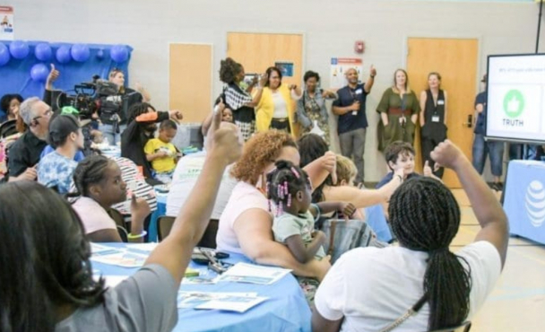 An image of people inside the Georgia event