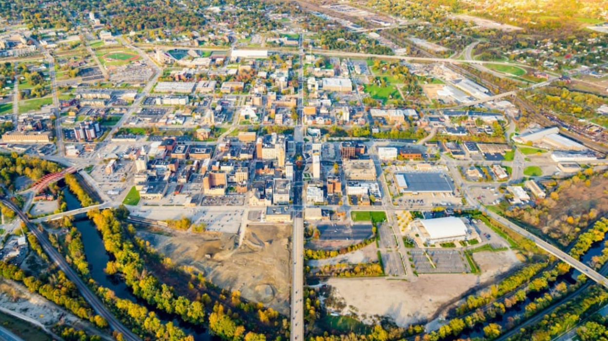 Ariel view of Youngstown